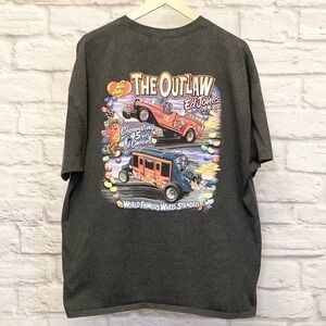 Ed Jones Outlaw 2XL Jelly Belly T Shirt Men’s / Unisex Gray Drag Racing